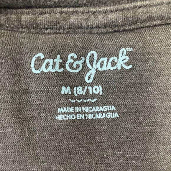 Cat & Jack Kids Medium (8/10) Short Sleeve Cotton Blend Moon Phases Tee Shirt - Picture 4 of 4